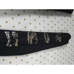 Victorias Secret PINK CAMO BLING Yoga Pants Sequined LARGE